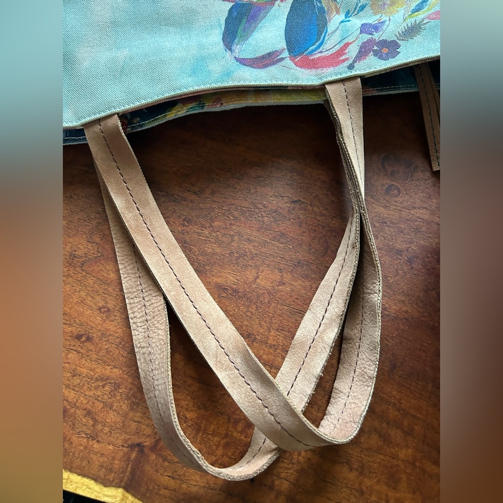 Rare Anthropologie Miss Albright Adorned Llama tote Starla Michelle Halfmann Art - Picture 8 of 11